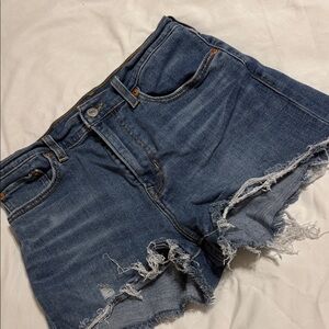 Levi’s Denim Frayed Hem Women Shorts